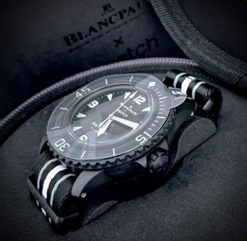 BLANCPAIN x SWATCH OCEAN OF STORMS SCUBA FIFTY FATHOMS 42.3mm NEW W TAGS PAPERS! - Picture 4 of 24