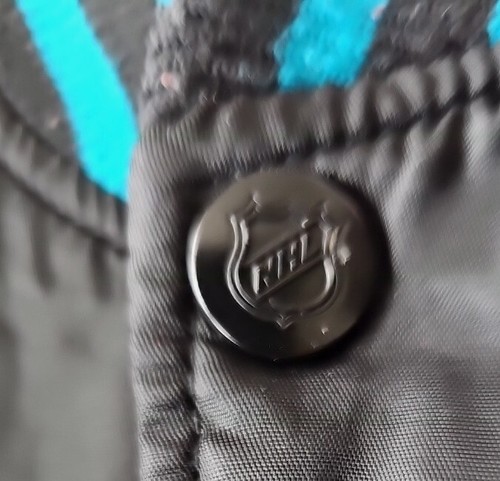 Deadstock San Jose Sharks Jacket Majestic Athletic Black, Blue. Size MB Rare - 第 8/11 張圖片