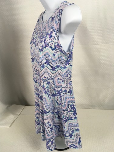 Children Place Girl Dress Size XXL White with Blue Purple Pink Flowers Sleeveles - Picture 4 of 11