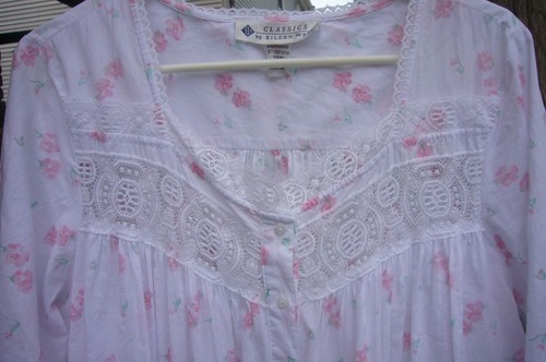 EILEEN WEST ROBE DUSTER BUTTON DOWN PINK PEONY FLO