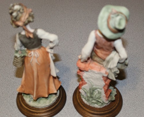 Giuseppe Armani Country Girl & Boy Capodimonte Flower Basket Figurine Set ~ CCM - Picture 4 of 6