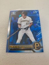 2022 Bowman Draft Sapphire TRES GONZALEZ Chrome Refractor 1st Card Pirates