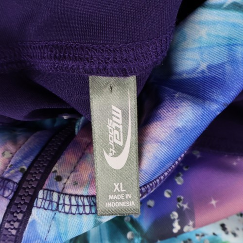 Mta Sport Active Jacket Girls Size XL Purple Geometric Polyester Thumbholes - Picture 7 of 8