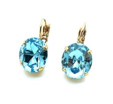 Mariana Earrings Alluring Aquamarine Austrian Crystals My Treasures Coll.