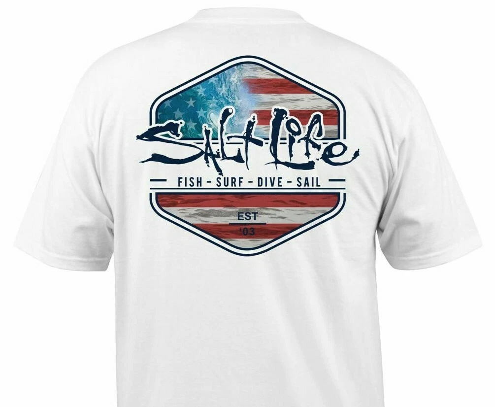 Salt Life Ameriseas grafisches kurzärmeliges Herren-T-Shirt - 2XL/XL/Large  - ne