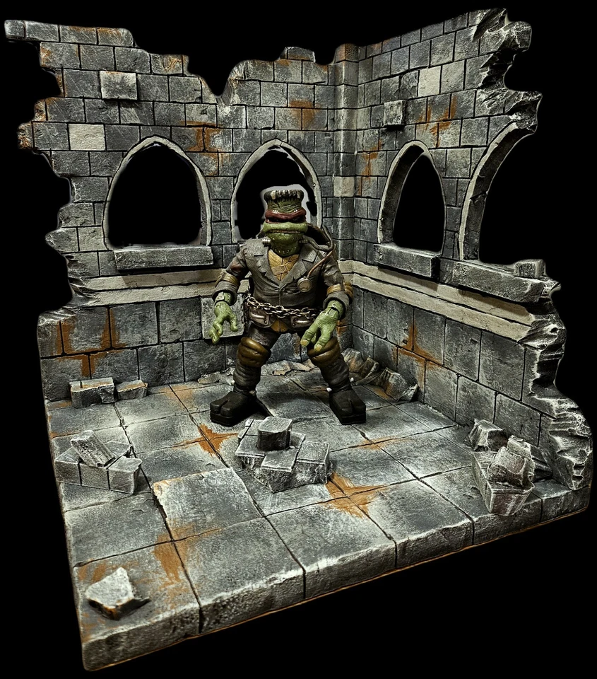 Diorama Personalizado Castillo Ruinas Marvel Legends TMNT DC Neca Mezco 6" 7" figuras 1/12 Foto 4 de 4