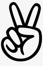 Peace Hand Sign Vinyl Die Cut Decal Hippie Vibes Trucks Laptop Tumblers Windows