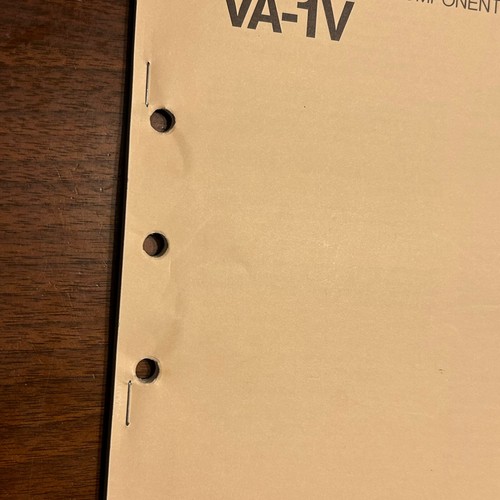 SONY VTR COMPOSITE COMPONENT ADAPTOR Operations & Maintenance Manual VA-1V 1986 - Picture 4 of 15