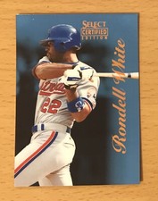 1996 SELECT CERTIFIED BASEBALL CERTIFIED BLUE RONDELL WHITE MONTREAL EXPOS 1