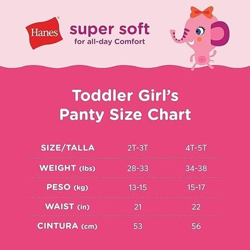 Hanes Girls Toddler Underwear Cotton Knit Tagless Bikini Panties Colors Vary 4/5 - Picture 4 of 4
