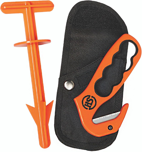 Butt Hook Combo Field Dressing Accessories - 5.7-Inch Blaze-Orange Gut Hook & Bu - Picture 8 of 12