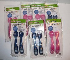 Lot Zak Toddlerific Flatware Set Spoon Fork Kids Easy Scoop Toddler Children