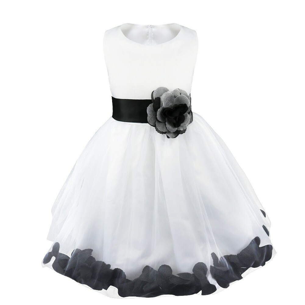 Petals Flower Girl Wedding Formal Jnr Bridesmaid Party Pageant Princess