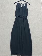 Sweet Storm Dress Womens Small Maxi Sleeveless Halter Lined Formal Polyester