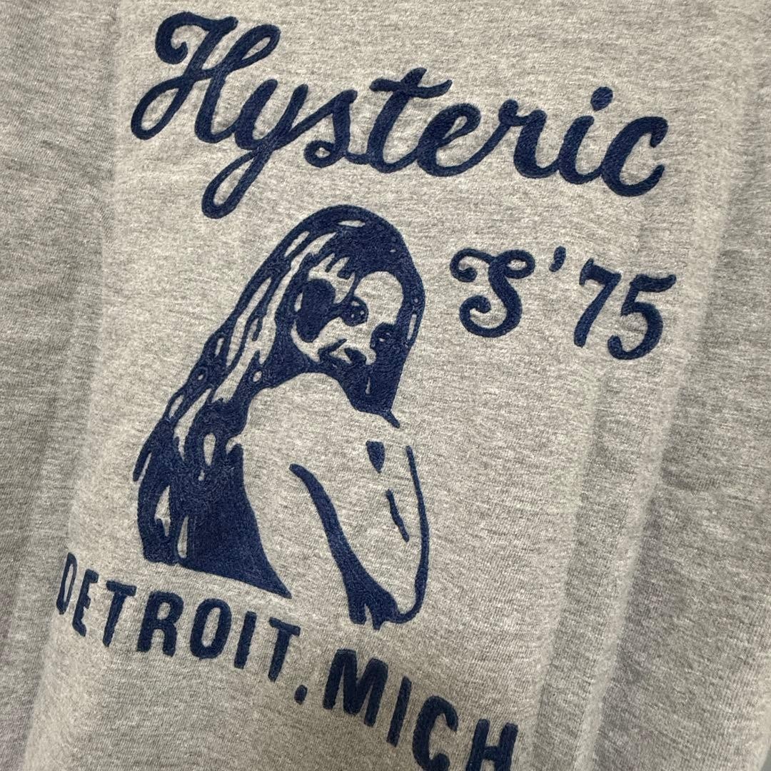 Hysteric Glamour Gray T-Shirt S Logo Print Vintage Excellent Condition