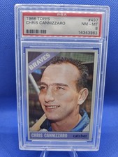 1966 Topps - Chris Cannizzaro #497 Atlanta Braves PSA 8 Baseball Card