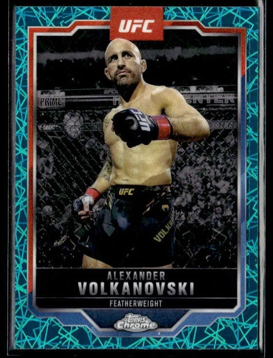 L25,122 -  2025 Topps Chrome UFC Teal Lazer #18 Alexander Volkanovski /175