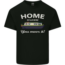 Home Is Where You Moor It Long Boat Barge Kinder T-Shirt Kinder