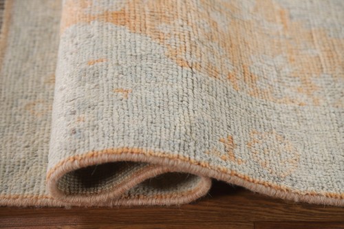 Vegetable Dye Handmade Orange Wool Carpet Oushak Oriental Rug 2x3 Ft ...