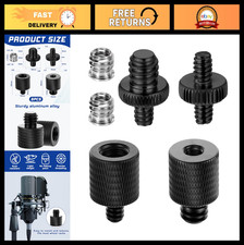 6 Pcs Aluminum Tripod Screw Adapter Set 1/4 to 3/8 Converter for Camera, Mic, Li
