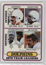 1980 Topps Team Leaders Larry Csonka Nat Moore Neal Colzie Gerald Small HOF 0a5t