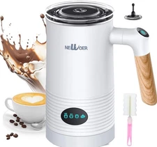 Electric Milk Frother and Steamer,4in1 400W Automatic Hot & Cold Milk Frothers