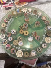 vintage thread storage Spool Holder Empty Wood Spools