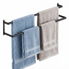 24 Inch Stainless Steel Double Towel Rack for Rentals,Apparment Essentials