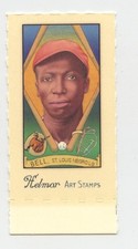 COOL PAPA BELL SCARCE HELMAR STAMP BASEBALL CARD WITH UNCUT TAB