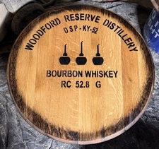 Woodford Reserve Distillery 3 Pot Bourbon Barrel Head / Top 21” Diameter