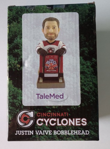 Cincinnati Cyclones Justin Vaive "The Beast" Bobblehead Kings Island Rare - Picture 1 of 6