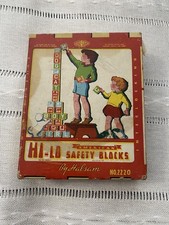 Vintage HI-LO Wooden American Safety Blocks In Original Box  Made In USA