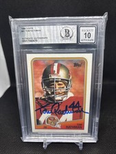 TOM RATHMAN SIGNED 1988 TOPPS ROOKIE CARD #41 BECKETT AUTO GRADE 10 GEM. rookie card picture