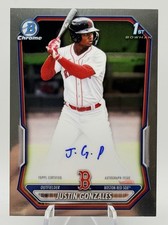 2026 Bowman JUSTIN GONZALES 1st Chrome Prospect On-Card Auto #CPA-JG Red Sox