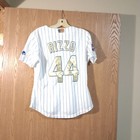 Anthony Rizzo #44 Chicago Cubs 2016 World Series Majestic Gold Jersey Women's S — photo 1