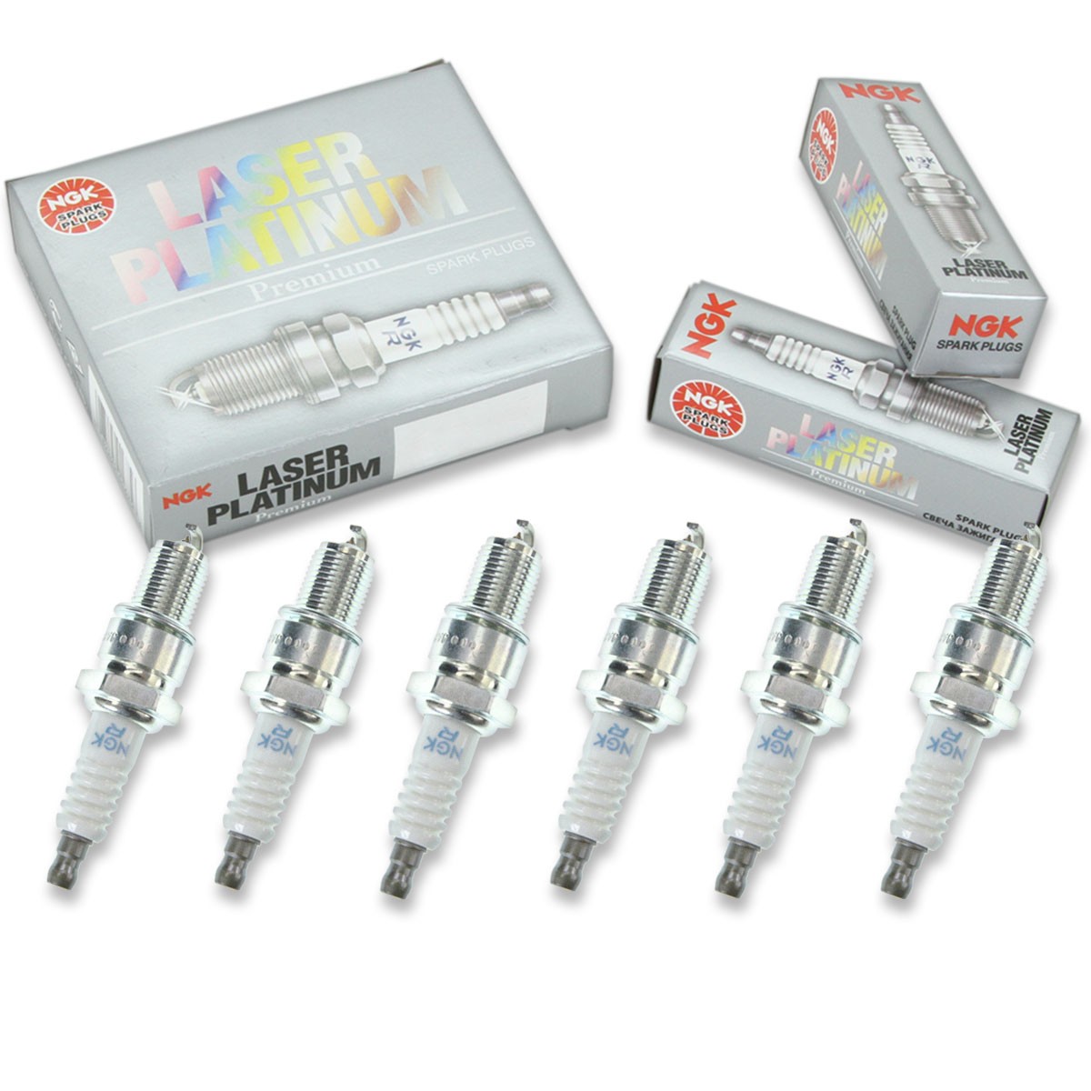 6 pcs NGK Laser Platinum Spark Plugs for 1987 Dodge Royal Mini Ram 3.0L - xx