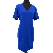 Maggy London Royal Blue V Neck Sheath Dress womens 2 Career cocktail office