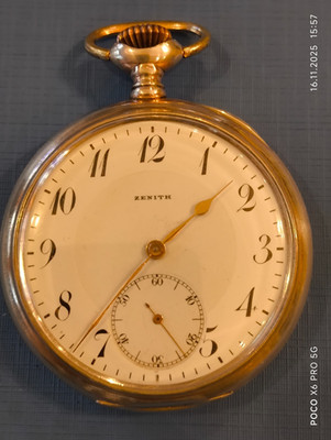 Zenit Antique Silver  Poсket Watch 52 mm working