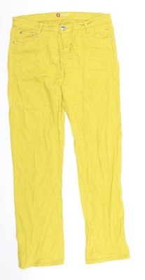 sunbird Damen gelb Denim Straight Jeans Größe 32 L26 in