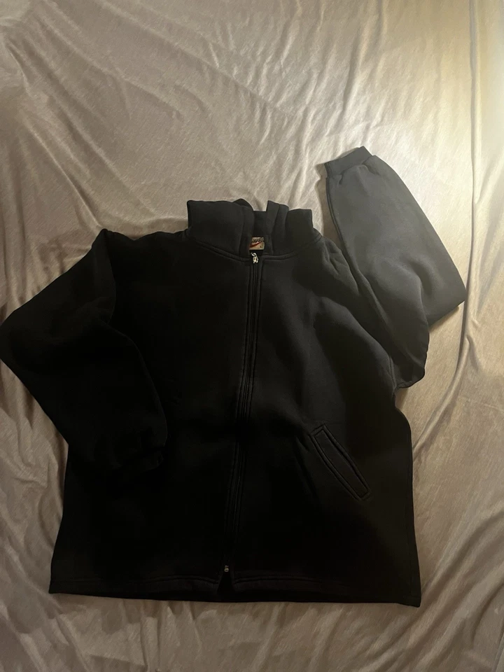 Nike Herren Kapuzenpullover Schwarz L Logo Langarm Taschen Reißverschluss - Bild 3 von 4