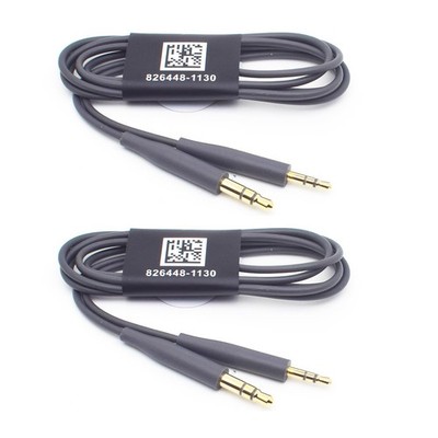 ELNONE 2PCS 1.1M/3.6FT Replacement Audio Cable Aux Cord 1.1 meters, Grey 