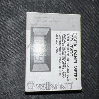 VELLEMAN PMLCD 3 1/2 DIGITAL PANEL METER LCD -9VDC