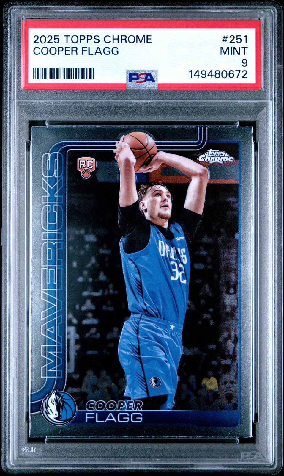 2025 TOPPS CHROME #251 COOPER FLAGG PSA 9
