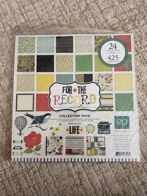 Echo Park Paper For The Record Scrapbook Collection Pack 24 - 12 X 12 Papers New