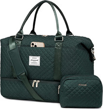 LOVEVOOK Travel Duffle Bag,Weekender Bags for Women with Shoe Compartment Carry
