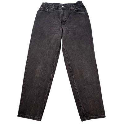 VTG Levis Black Jeans 550 Relaxed Fit Tapered Leg High Rise Womens 12 Y2KREG