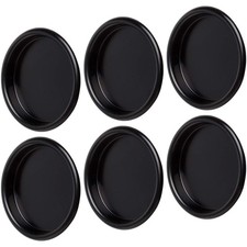 6PCS Closet Door Finger Pull 2-1/8", Black Easy Snap-in Circular Closet Door ...