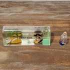 Newport Beach California Prehistoric Shark Tooth Clear Mini Bottle w/ Cork 1 oz — photo 1