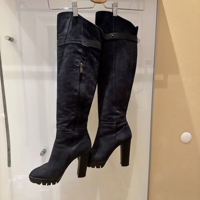 Sehr Schöne Hohe Stiefel Aus Echtem Wildleder Gr. 37