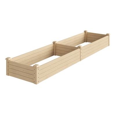 Home-Complete Raised Garden Bed - Planter Box with Open Bottom - Easy-to-Asse...